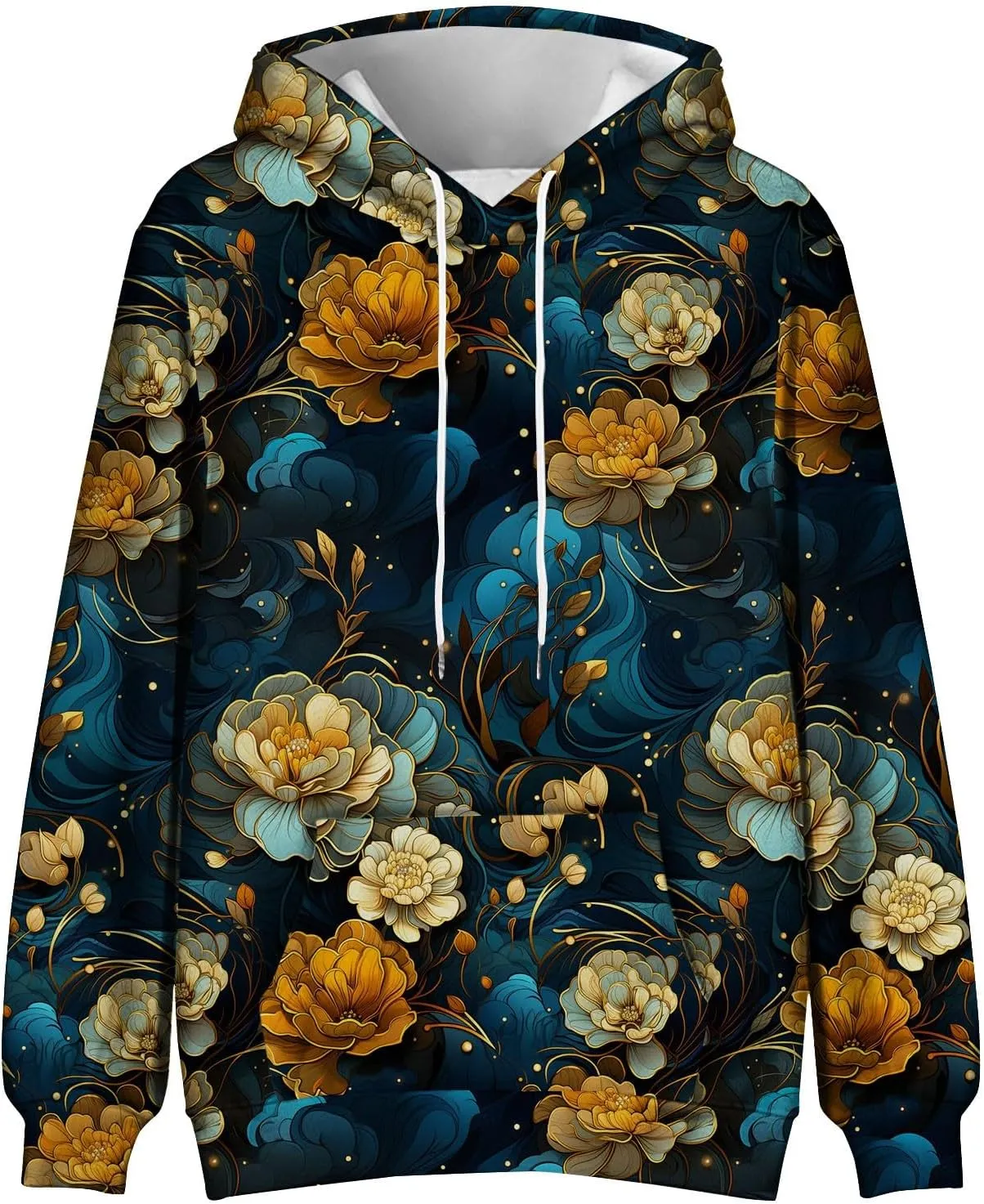 GOFULY Men'S Hoodies Camo Sweatshirts Fashion Fall Hoodies Pullover Drawstring Winter Long Sleeve Shirt With Kangaroo Pocket