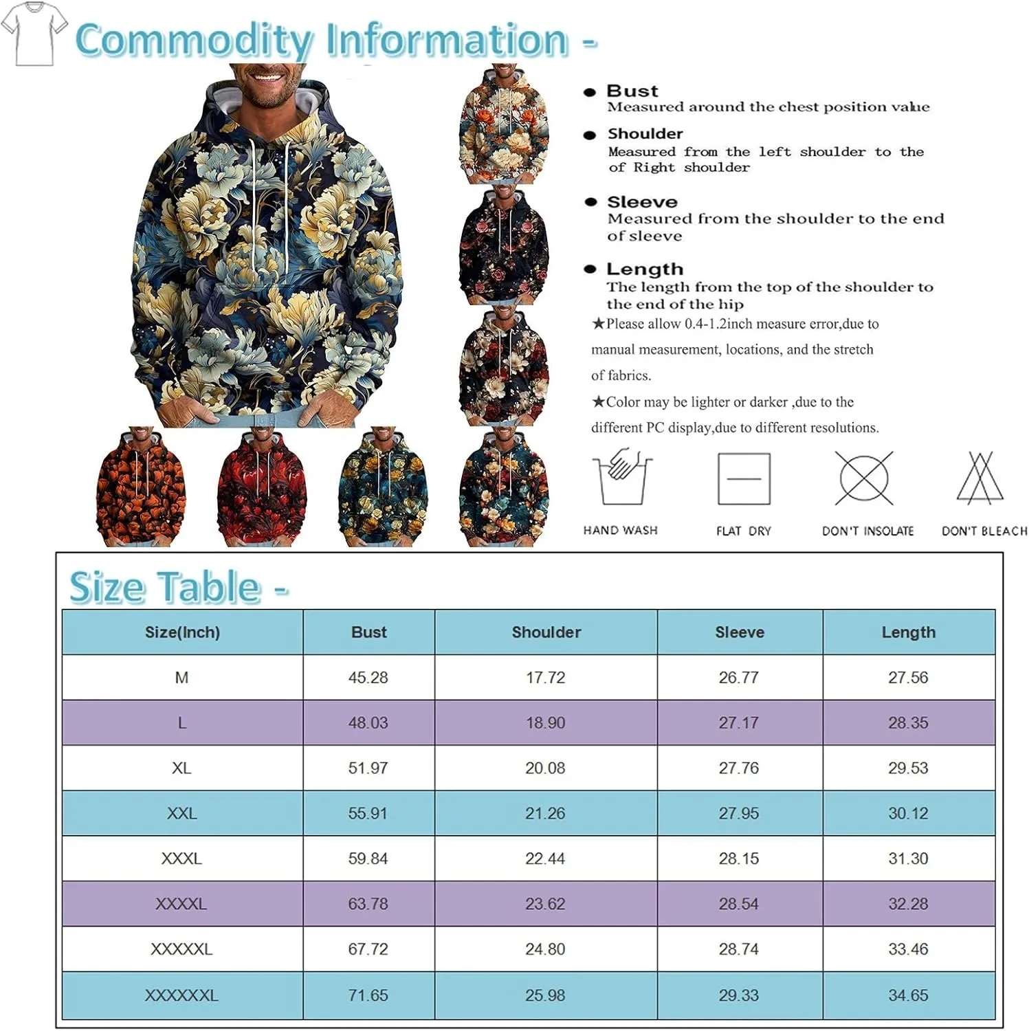 GOFULY Men'S Hoodies Camo Sweatshirts Fashion Fall Hoodies Pullover Drawstring Winter Long Sleeve Shirt With Kangaroo Pocket