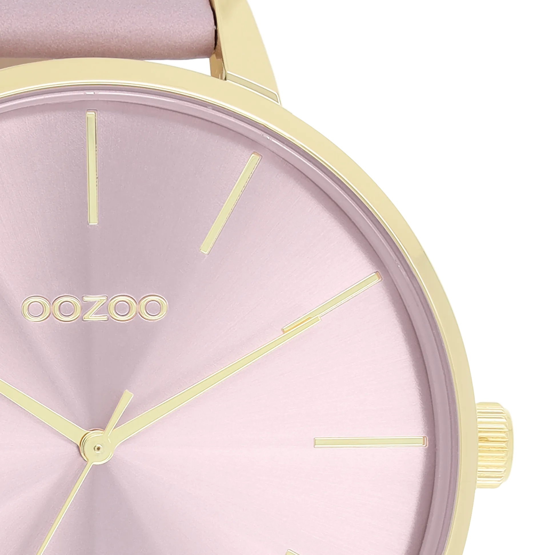 Gold coloured OOZOO watch with lilac leather strap - C11348
