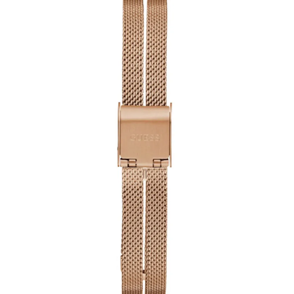 Guess Array Rose Gold Tone Mesh Bracelet Strap Ladies Watch GW0471L3