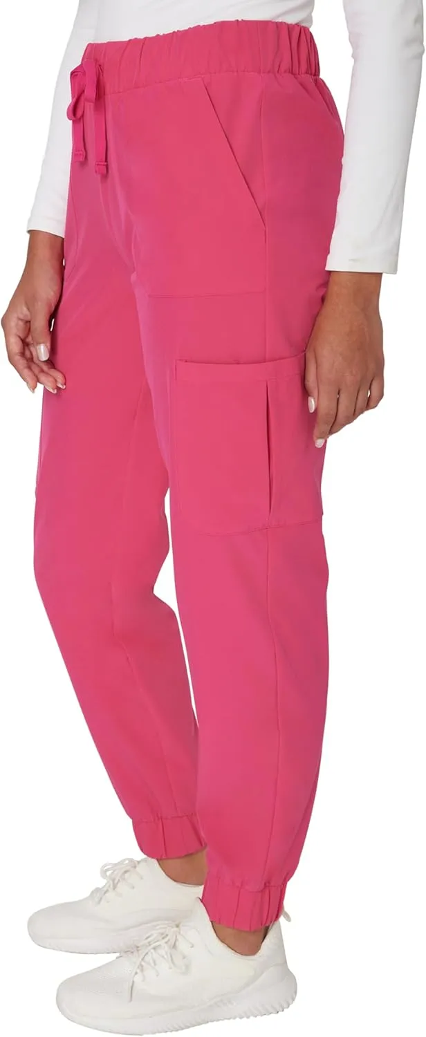 Hanes Women's Scrubs Cargo Joggers, Healthcare Scrub Joggers for Women, Moisture Wicking