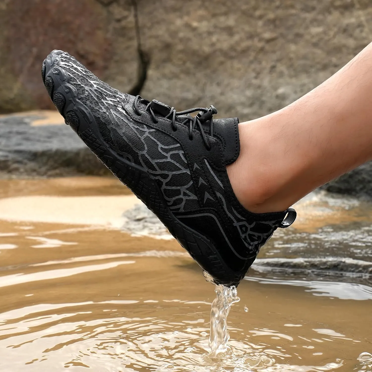 Hike Barefoot Shoes for Women Men Breathable Athletic Footwear Zero Drop Trail Running Shoes with Wide Toe Box