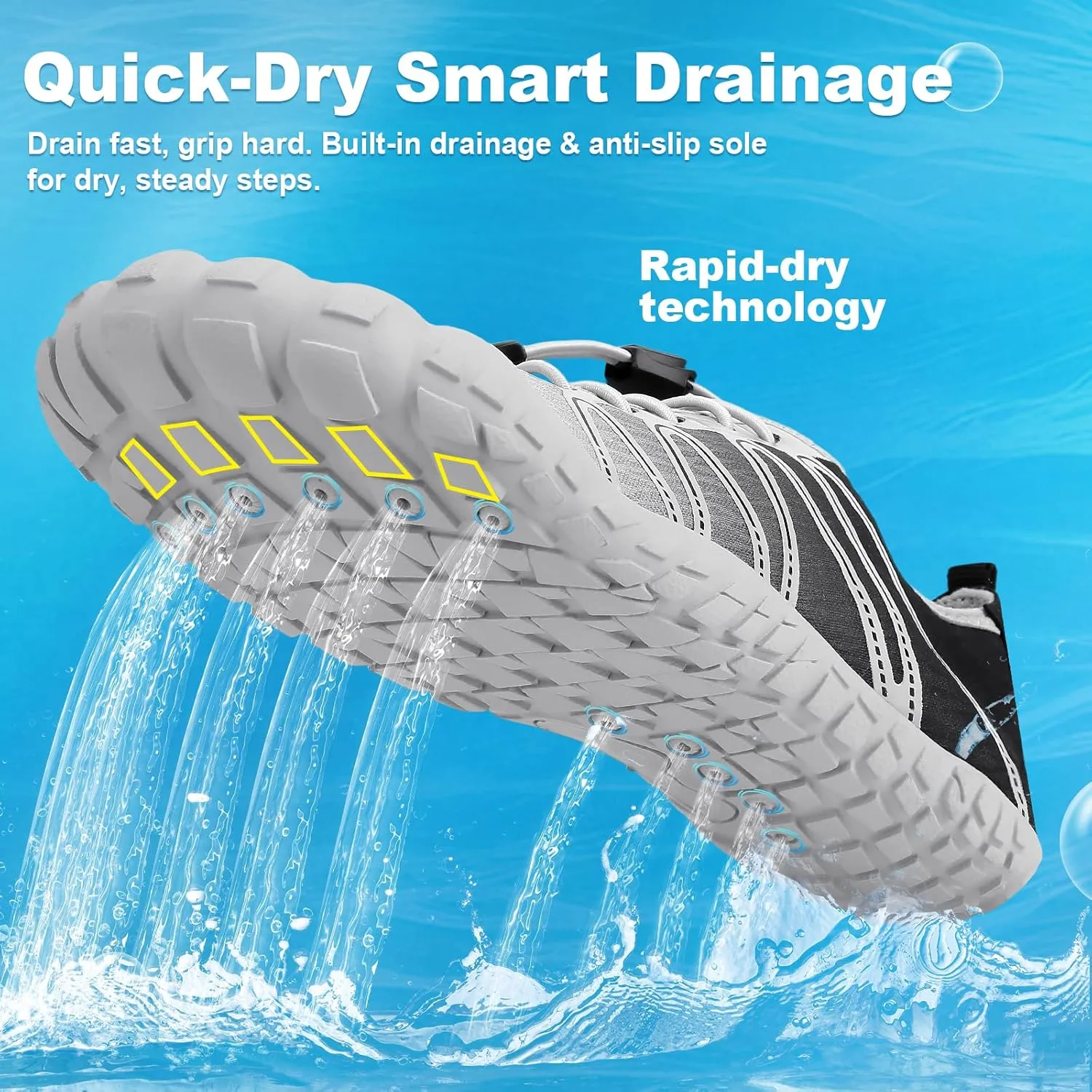 Hike Barefoot Shoes Women Men Footwear Wide Toe Quick-Dry Pro Barefoot Beach Swim Minimalist Grounding Shoes Breathable Non-Slip Grounded Footwear for Walking Kayaking Hiking Surfing