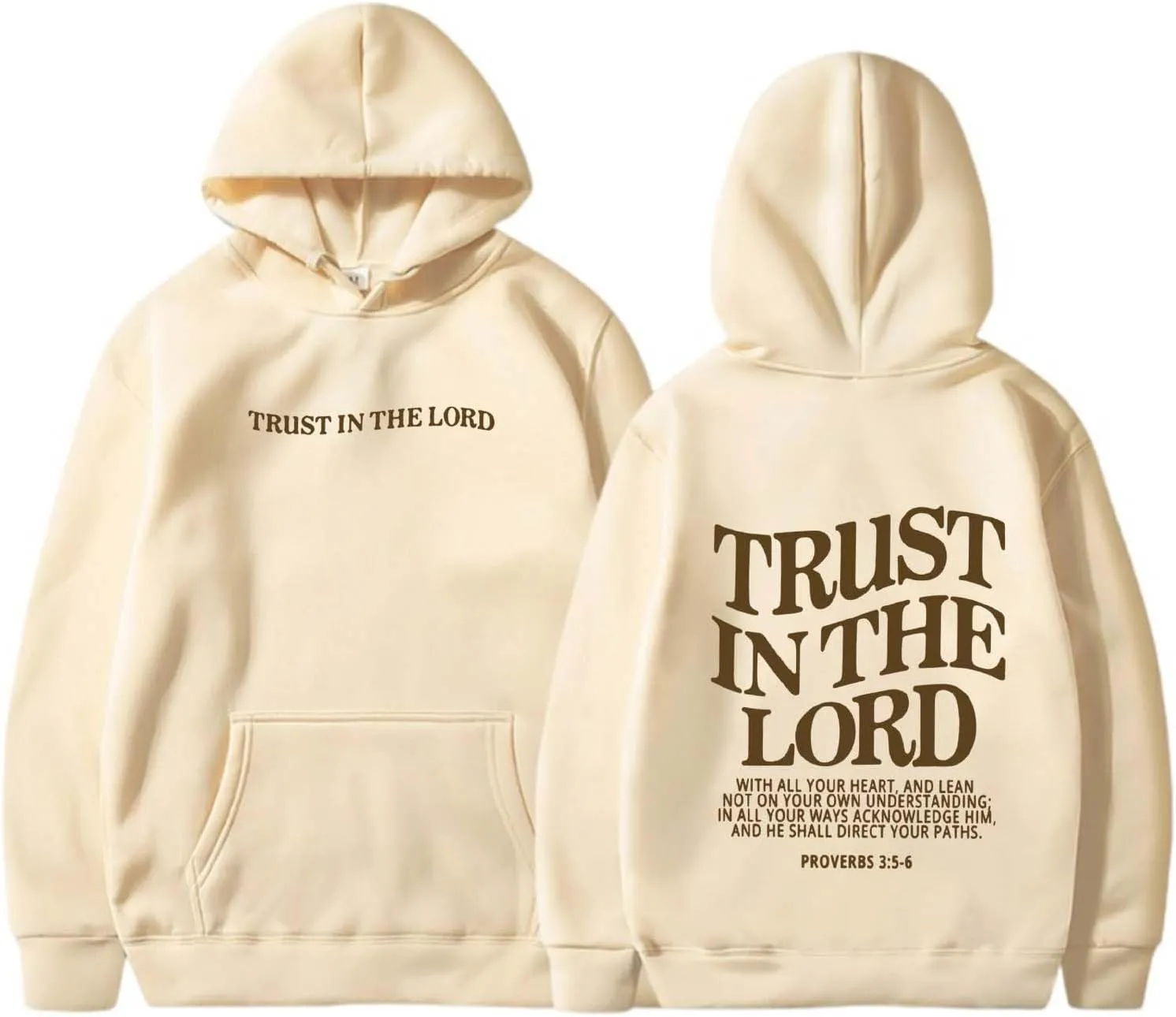 Hoodies for Teen Girls Trust in The Lord Christian Hoodies for Women Trendy Graphic Oversize Pullover Hoodies