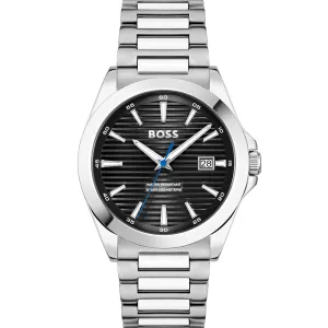 Sure! Here is an optimized title for the e-commerce product:

Hugo Boss Mens Strike Chronograph Watch 1514170 - Sleek Stainless Steel Design with Black Dial