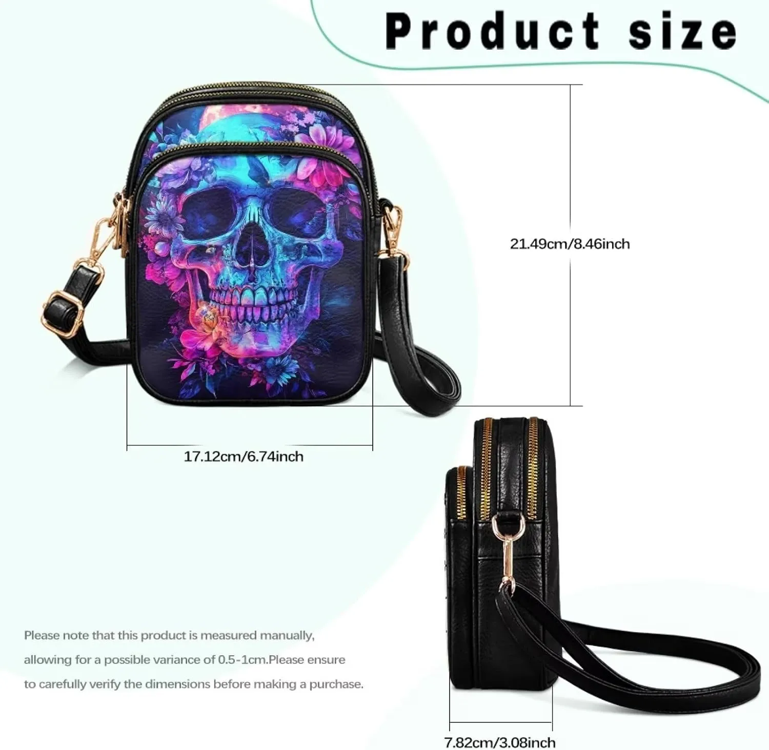 HUGS IDEA Anti Theft Small Sling Bag for Women Cross Body Bag Leather Wallet for Women Work Travel