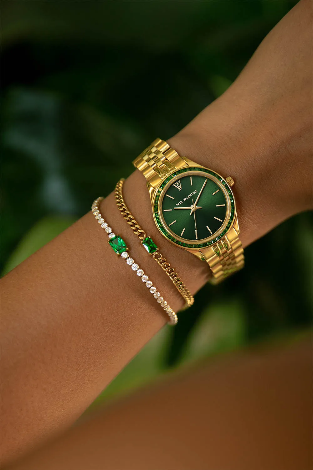 Optima Crystal Gold Green Iconia - Premium Decorative Accent