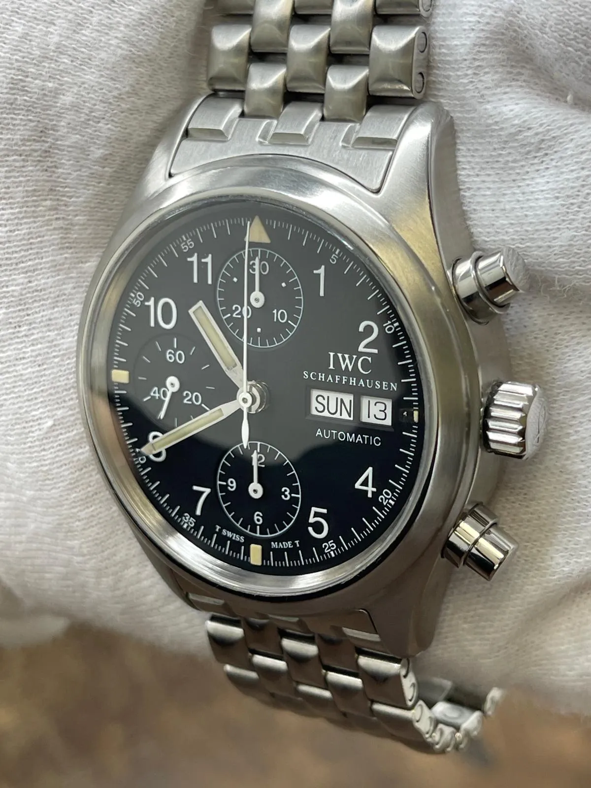 IWC Pilot's Watch Chronograph IW3706 Black Dial Automatic  Men's Watch