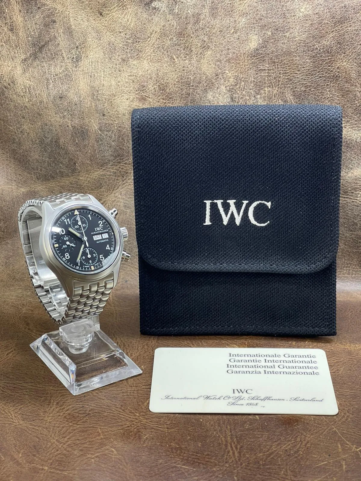 IWC Pilot's Watch Chronograph IW3706 Black Dial Automatic  Men's Watch