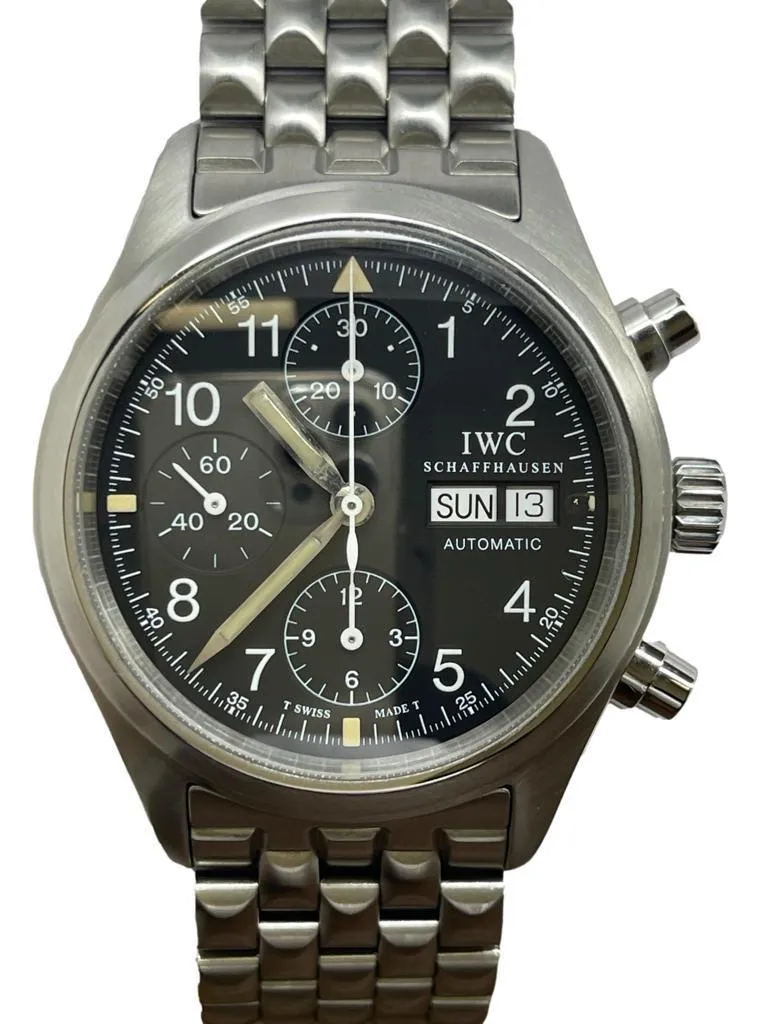 IWC Pilot's Watch Chronograph IW3706 Black Dial Automatic  Men's Watch