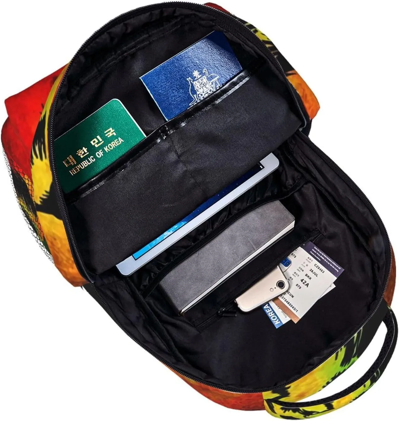 Jamaican Flag Rasta Reggae Judah Lion Backpack Double Shoulder Bag 15 Inch Laptop Bagpack for Hiking Work Camping Travel