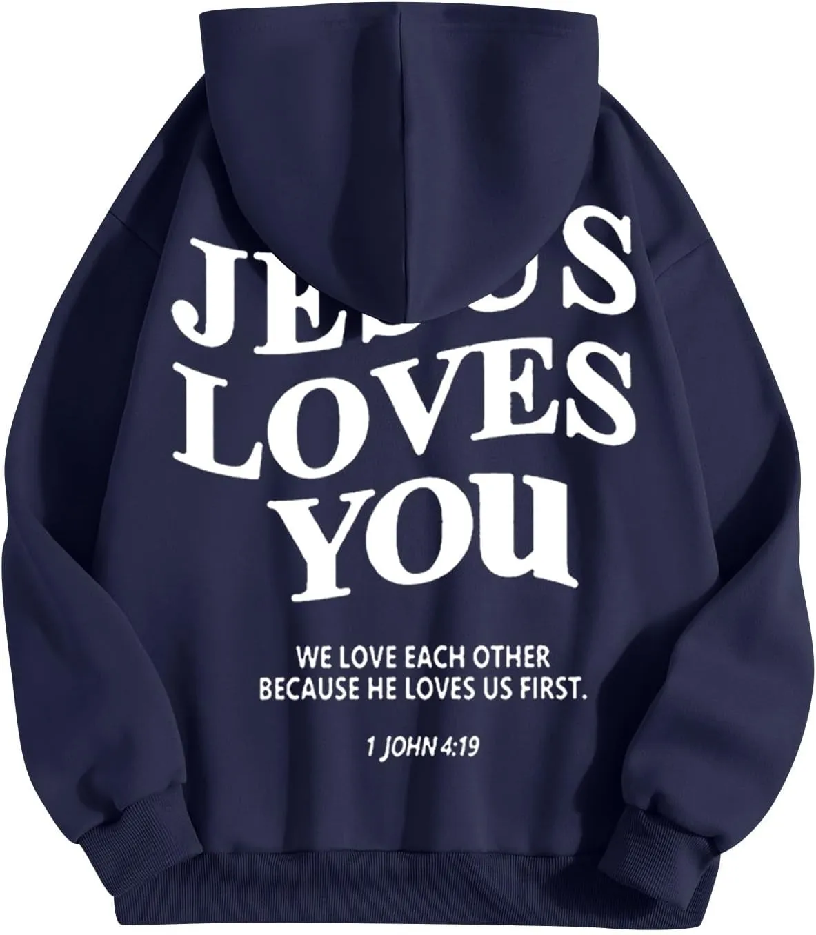 Jesus Loves You Zip Up Hoodie Men Trust in The Lord Sweatshirt Letter Print Preppy Coat Long Sleeve Jacket
