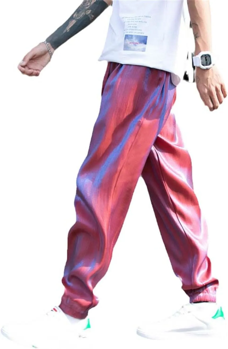 Joggers Men Harem Pants Solid Loose Hip Hop Man Sweatpants Streetwear Casual Pants Elastic Waist Male Trouser