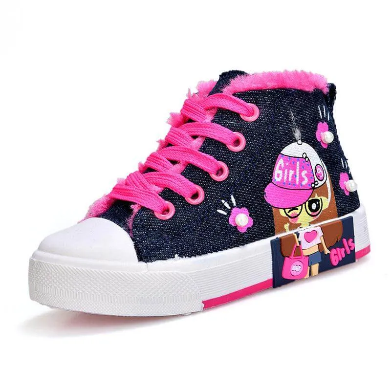 Korean Style Canvas Sneakers for Girls