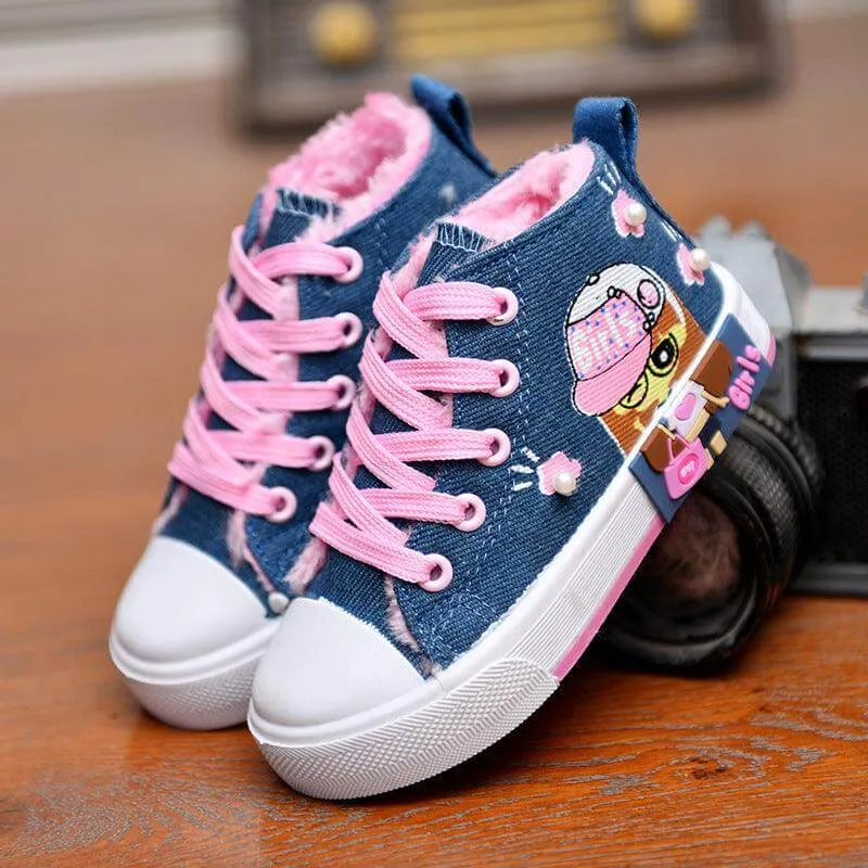 Korean Style Canvas Sneakers for Girls