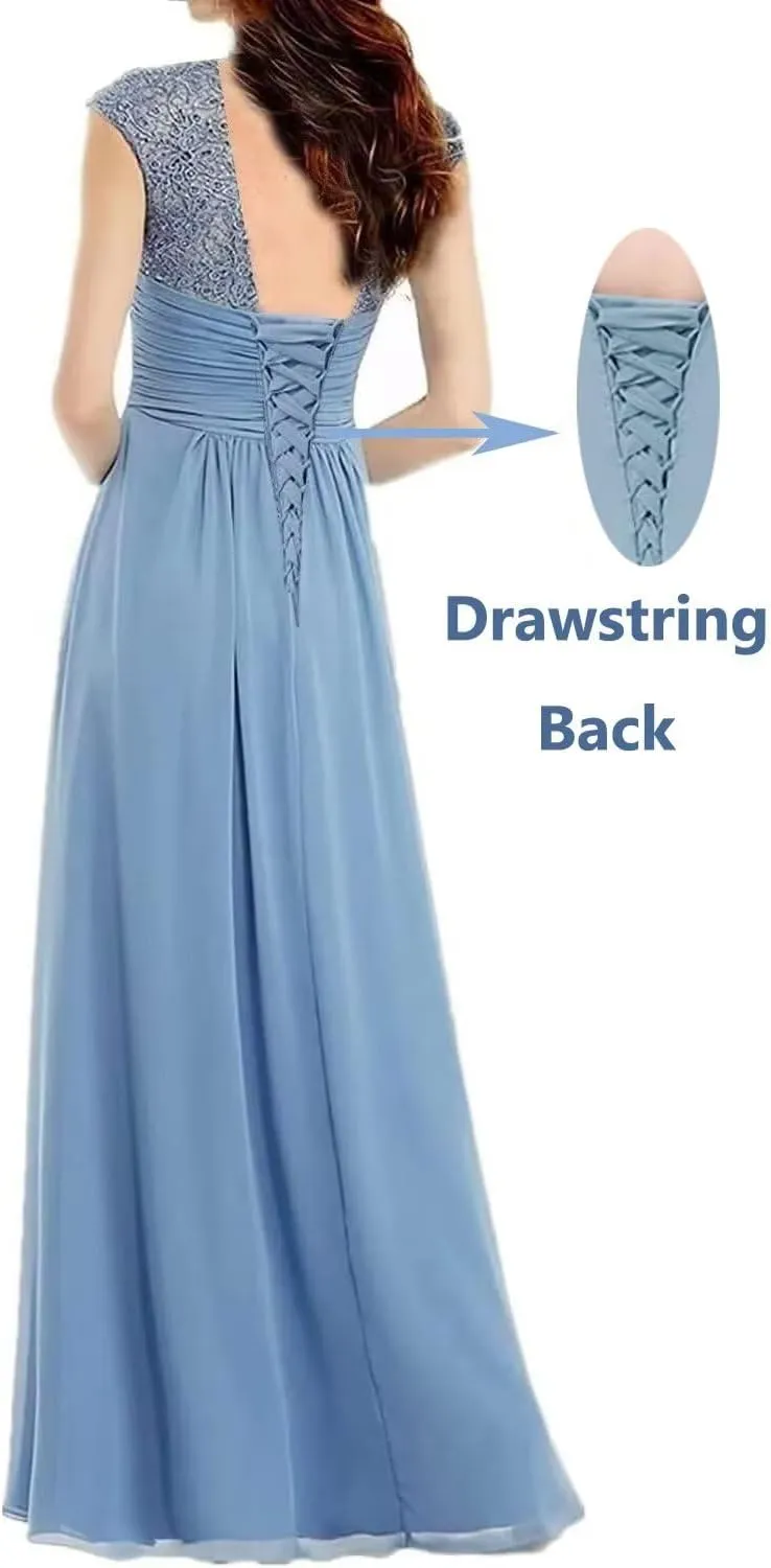 Laces V-Neck Mother of The Bride Dresses for Women Formal Wedding Guests A-line Mother of The Groom Gown