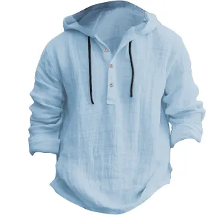 LCMTWX Men's Button Down Shirts Cotton Long Sleeve Long Sleeved Solid Color Cotton Linen Shirt T Shirts for Man Shirts for