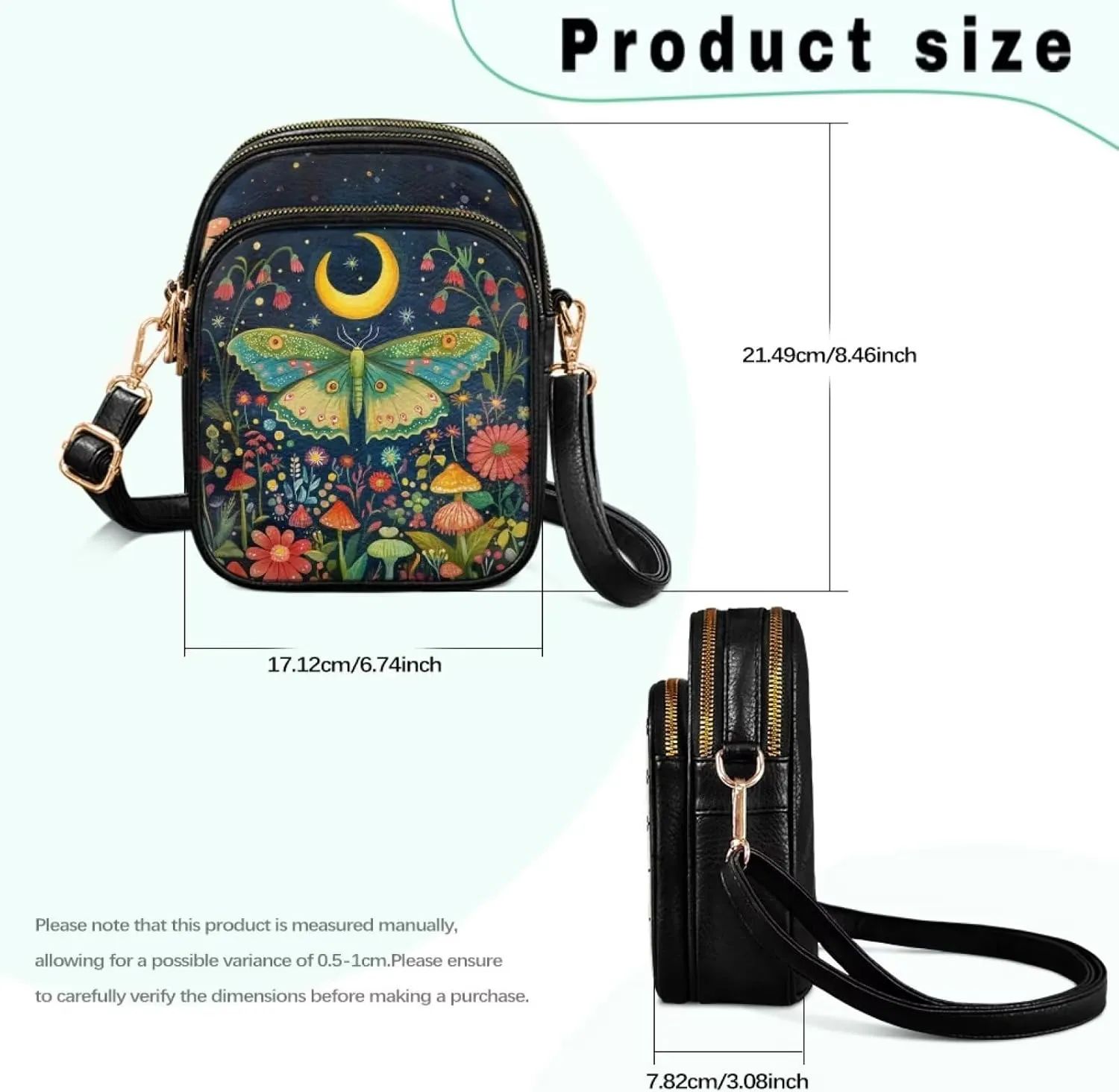 Leather Satchel Bags for Women Crossbody Mini Messenger Bag for Cell Phone Travel Outdoor Hiking