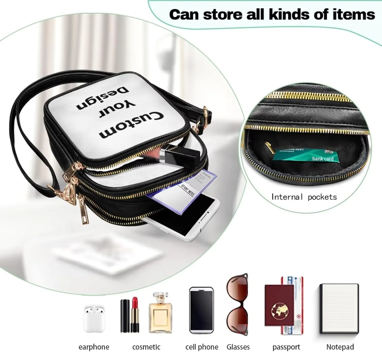 Leather Satchel Bags for Women Crossbody Mini Messenger Bag for Cell Phone Travel Outdoor Hiking