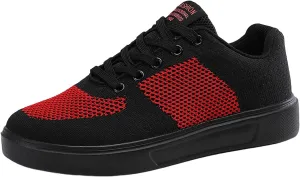 Leisure Couple Men Women Four Seasons Mesh Non Slip Flat Round Toe Breathable Lace Up Lazy Comfortable Slip Shoes