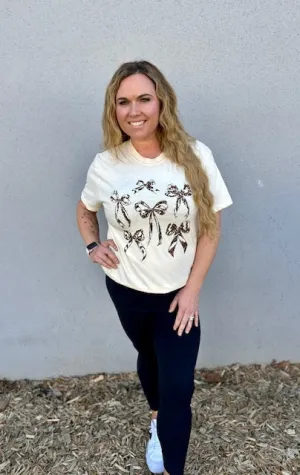 Leopard Bow Graphic Tee