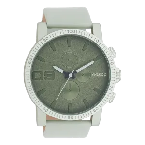 Linden green OOZOO watch with linden green leather strap - C11215