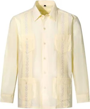 Long Sleeve T Shirt Men with Pocket Striped Causal Button Down Dress Shirt Lightweight Plus Size Lapel Loose Shirt Tops