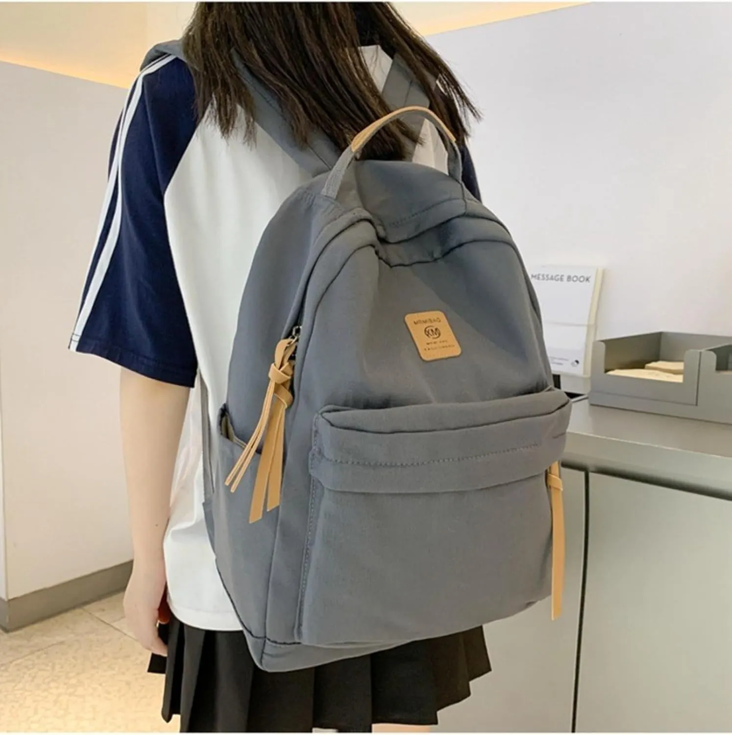 LueWeiLIFE Cute Aesthetic Backpack Lightweight Bag Laptop Backpack Casual Kawaii Daypacks Rucksack for Travel Work (D)