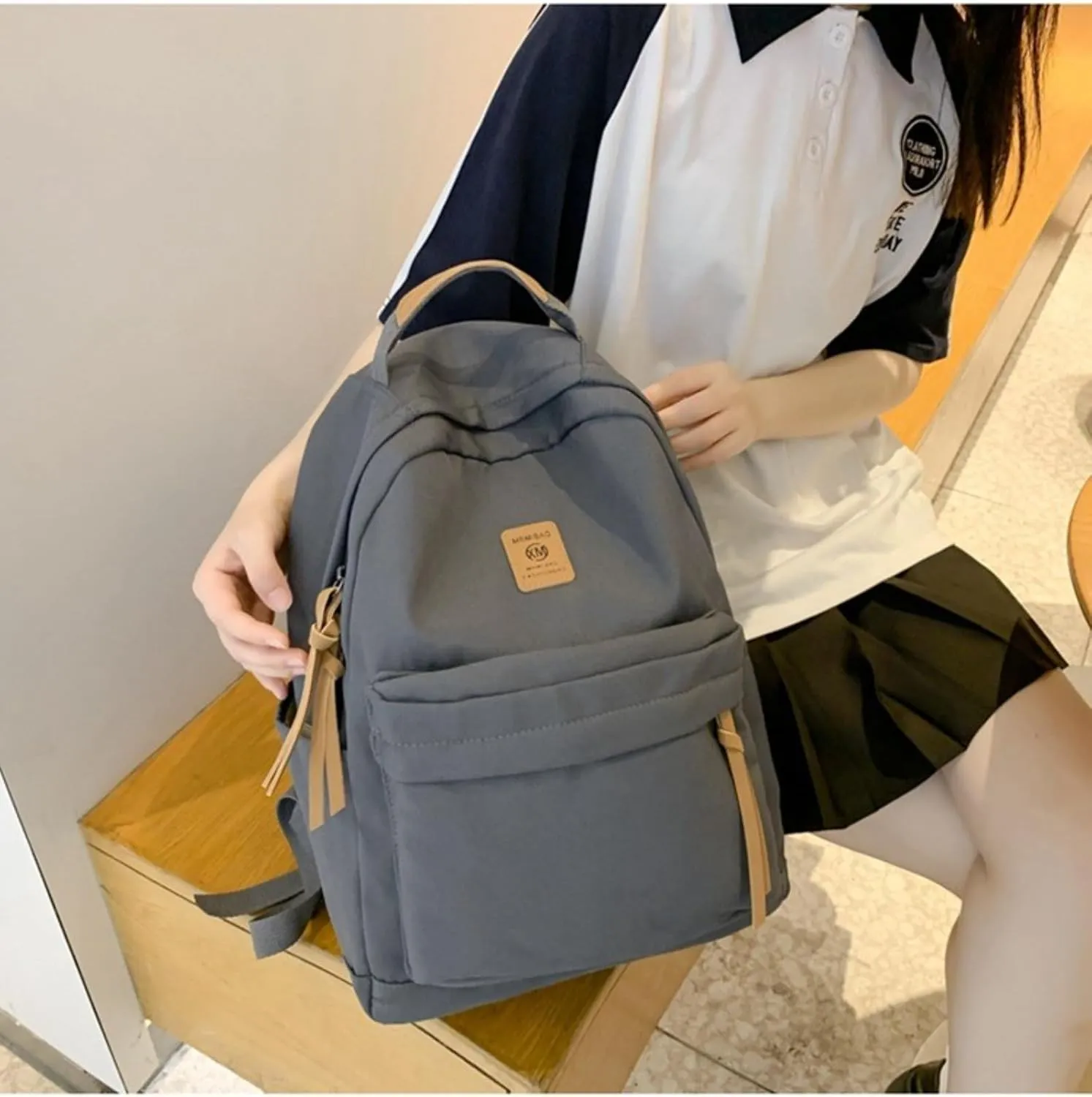 LueWeiLIFE Cute Aesthetic Backpack Lightweight Bag Laptop Backpack Casual Kawaii Daypacks Rucksack for Travel Work (D)