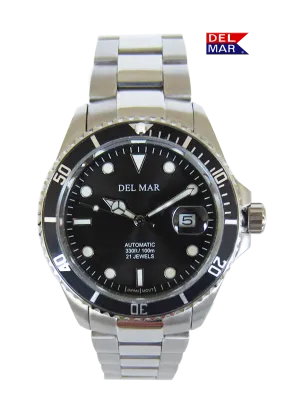 Men's Automatic Watch Black Dial, Stainless Steel Band #50390