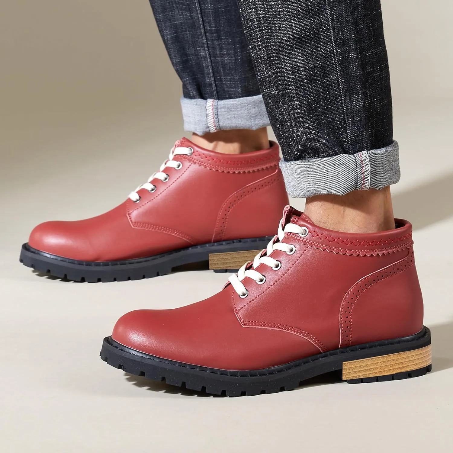 Men's Chelsea Ankle Boots Cowboy Boots Dress Casual Shoes Punk Rock Western Boots