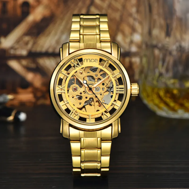 Men's Fashion Gold Wrist Watch