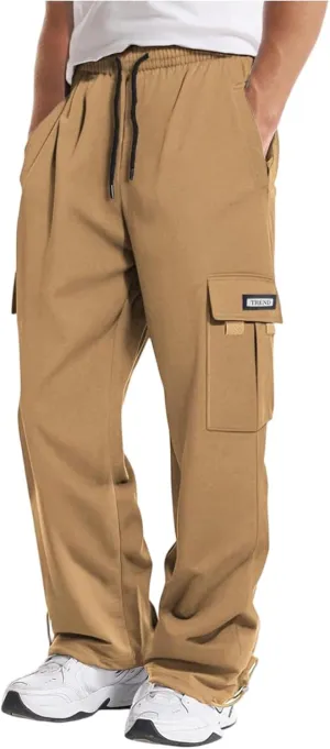 Mens Joggers Waterproof Casual Baggy Big and Tall Lightweight Construction Joggers Sweatpants