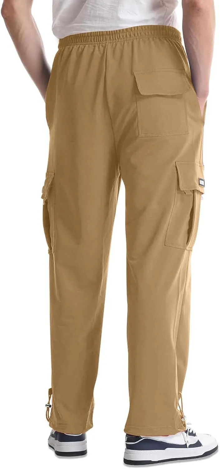 Mens Joggers Waterproof Casual Baggy Big and Tall Lightweight Construction Joggers Sweatpants