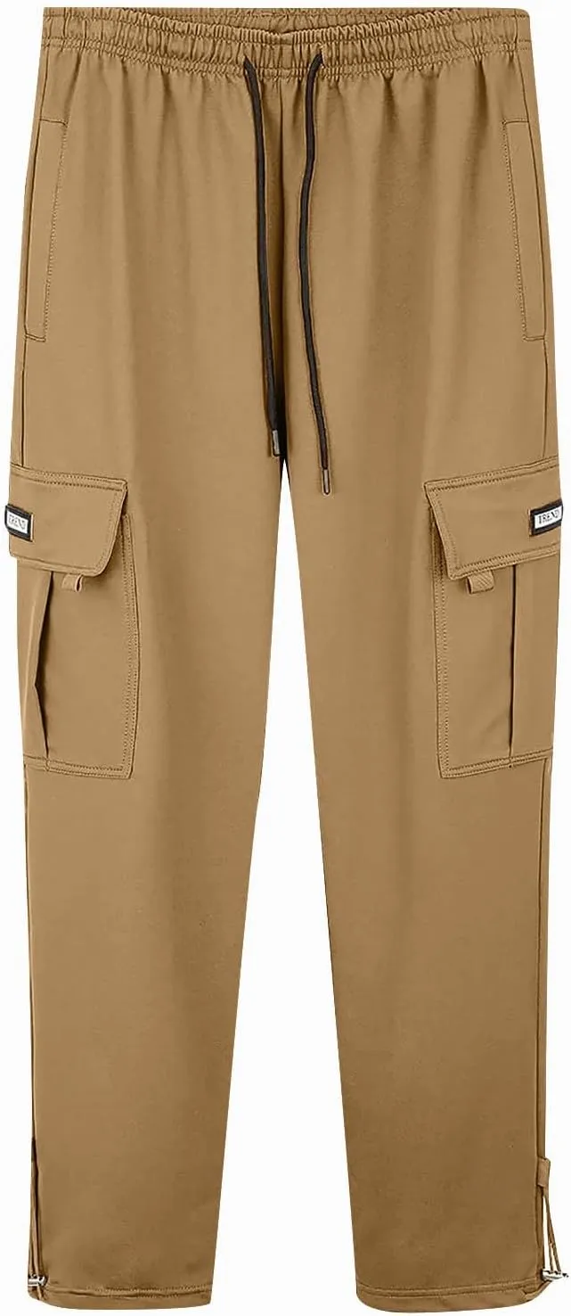 Mens Joggers Waterproof Casual Baggy Big and Tall Lightweight Construction Joggers Sweatpants