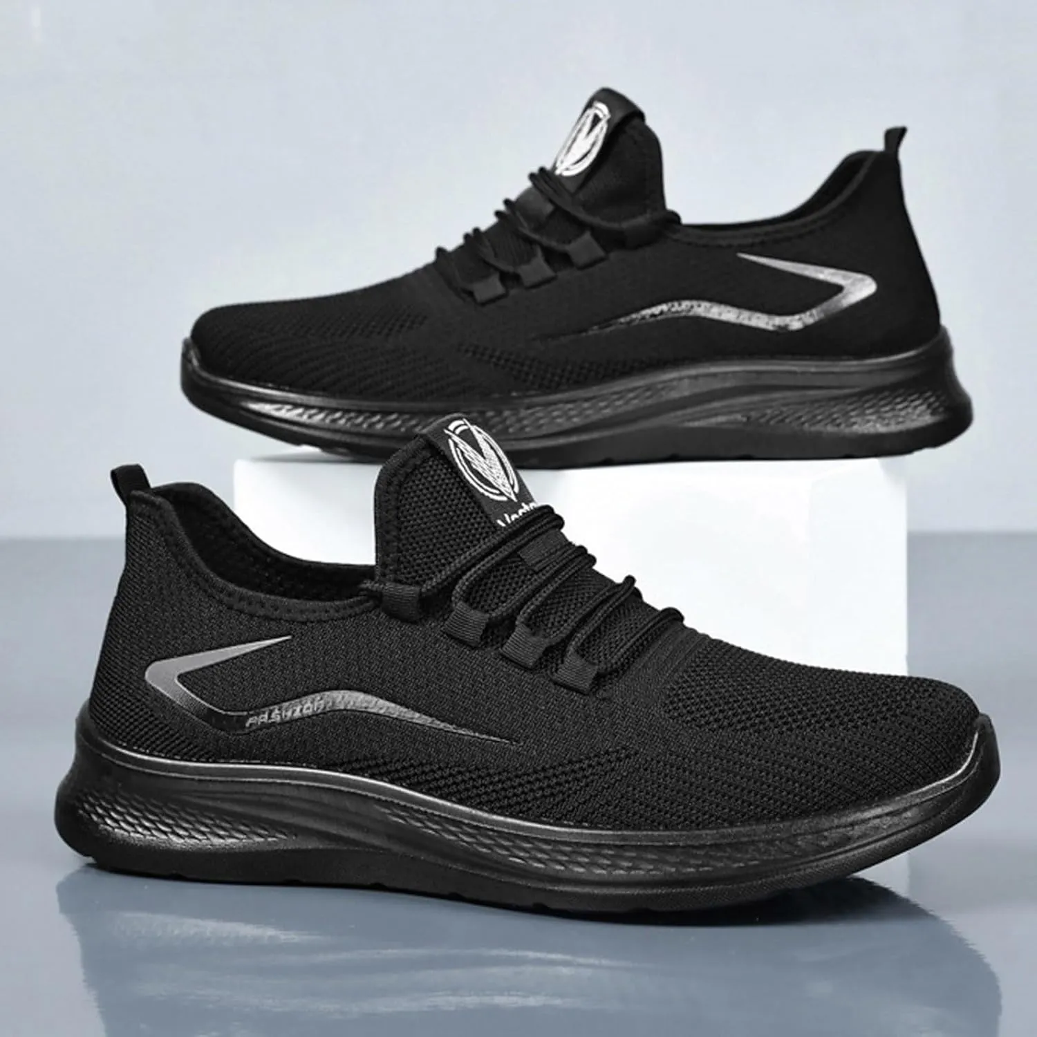 Men's Lace Up Memory Foam Sneakers Lace Up Lightweight Breathable Fashion Sneaker Men's Comfortable Dress Shoes