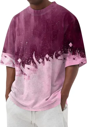 Mens Oversized T Shirts Heavy Cotton Washed Distressed American Vintage Tee Short Sleeve Casual Streetwear Basic Tops