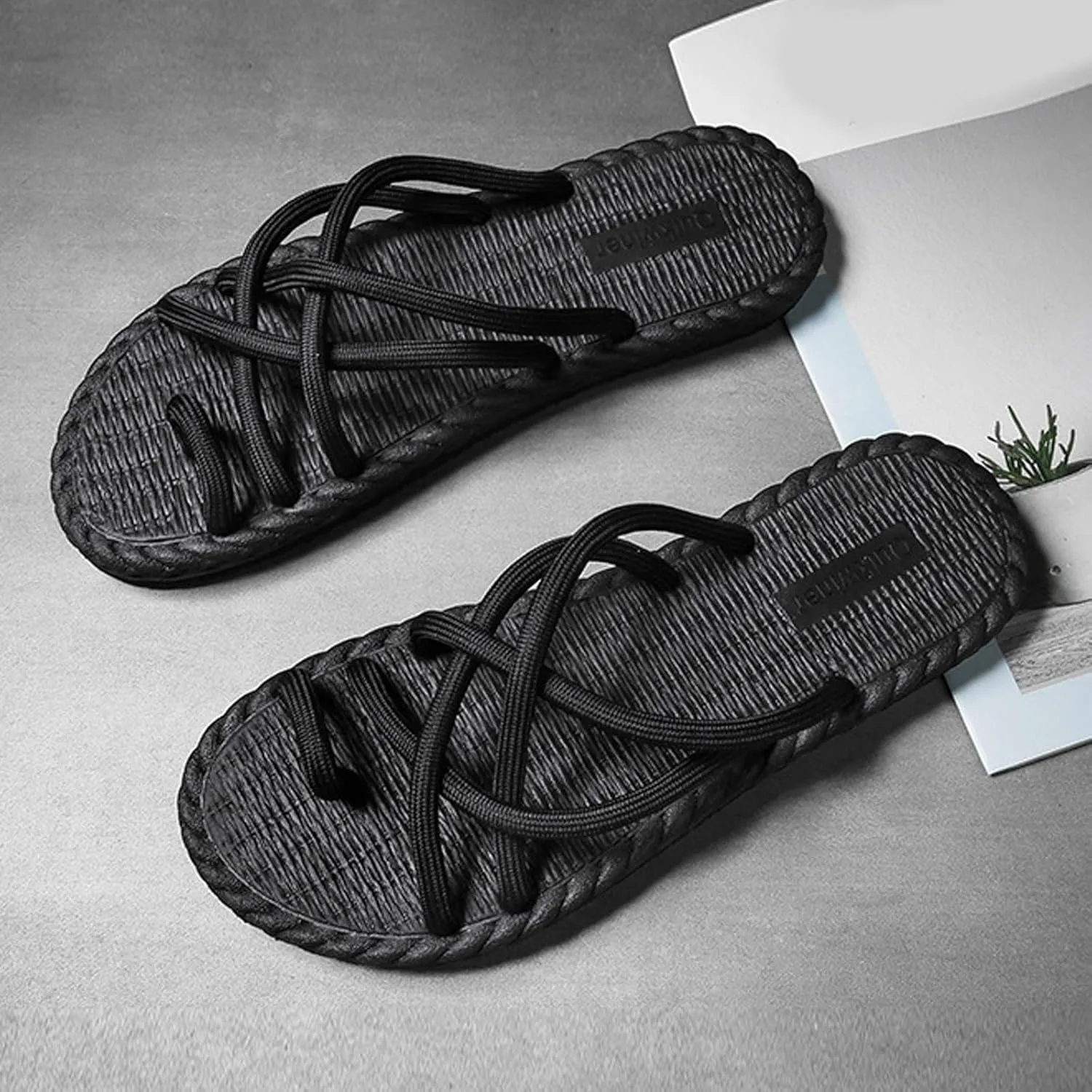 Men's Slipper Comfortable Flip Flops Everyday Wear Casual Beach Thong Sandal Flat Sole Footwear Slippers Mens 11 Wide