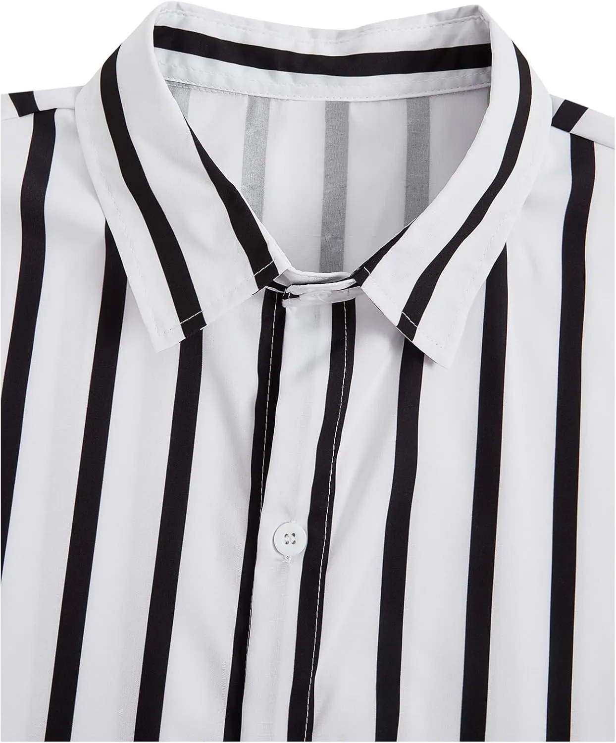 Men's Striped Shirts Button Down Short Sleeve Casual Beach Shirts