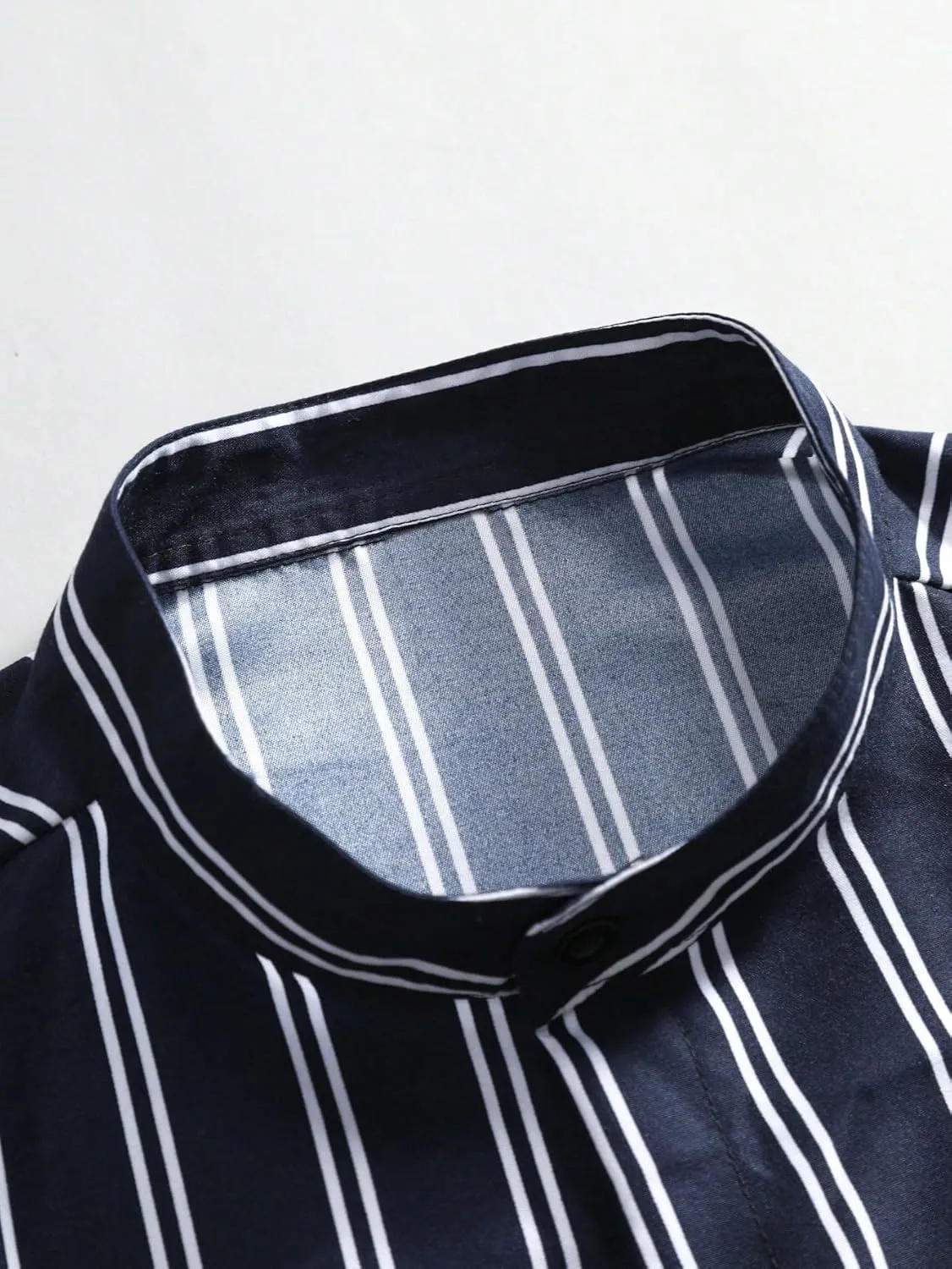 Men's Striped Shirts Button Down Short Sleeve Casual Beach Shirts