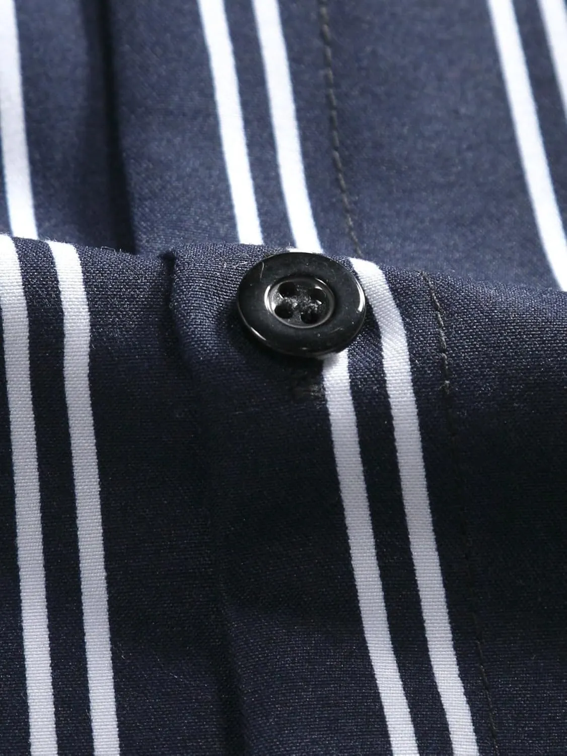 Men's Striped Shirts Button Down Short Sleeve Casual Beach Shirts