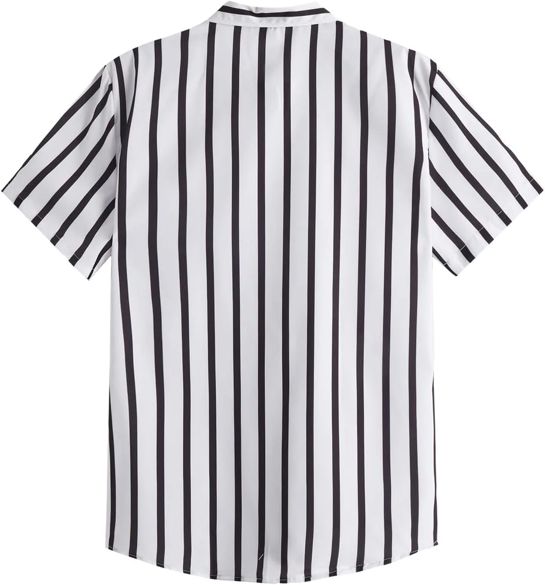 Men's Striped Shirts Button Down Short Sleeve Casual Beach Shirts