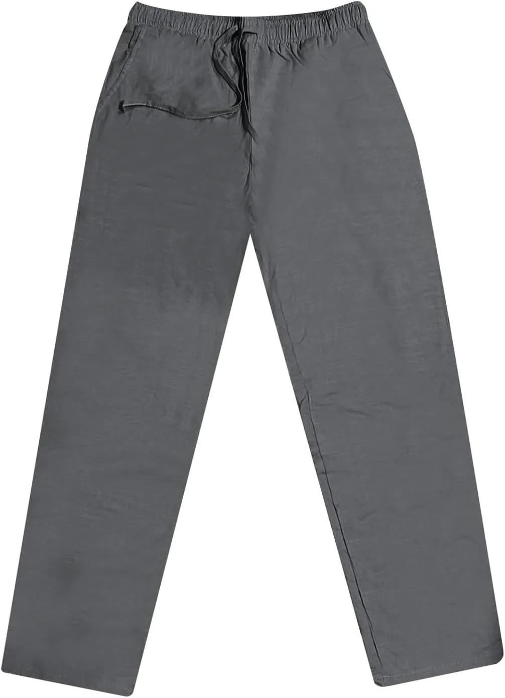 Men's Summer Cotton and Linen Solid Color Drawstring Loose Casual Outdoor Beach Pants 2025