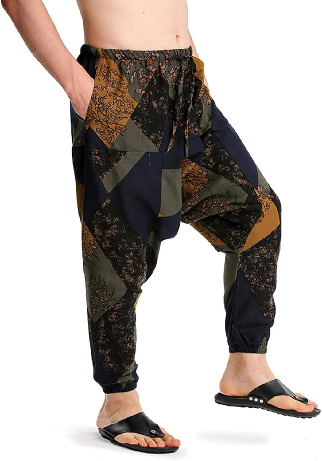 Mens Sweatpants with Pockets Big and Tall Pants Running Stretch Jogger Sweatpants Men's Cotton Linen Yoga Sweatpants
