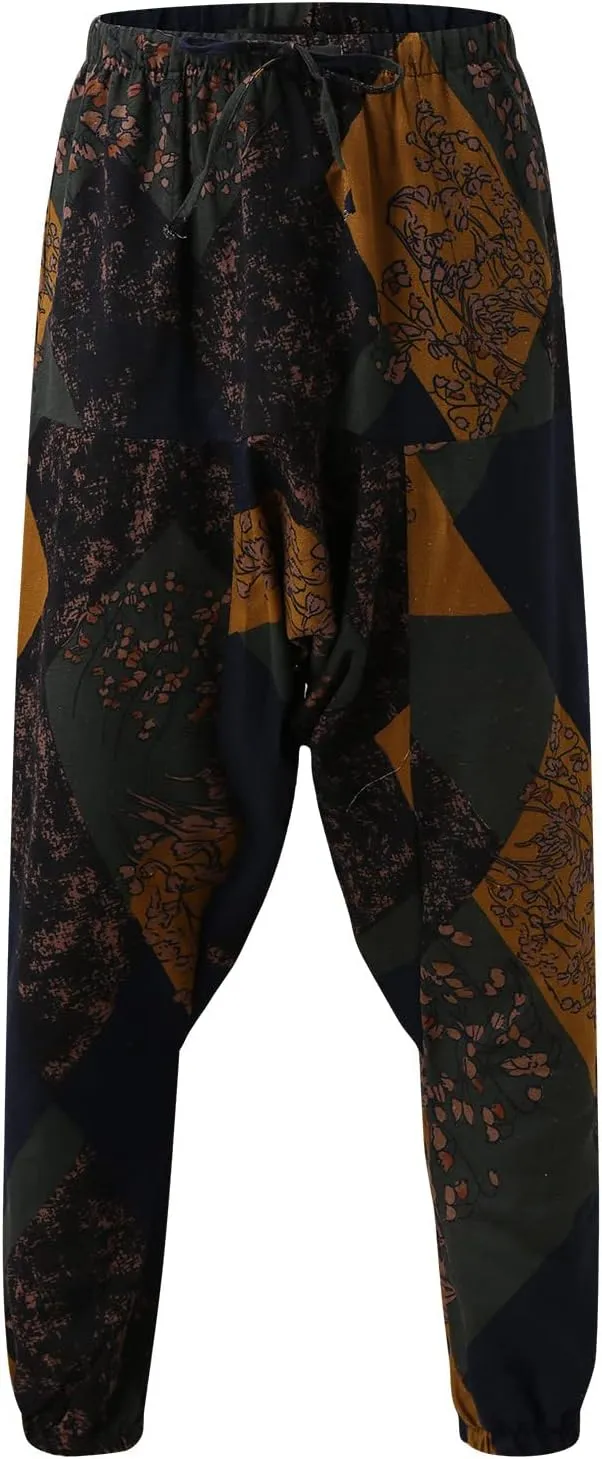 Mens Sweatpants with Pockets Big and Tall Pants Running Stretch Jogger Sweatpants Men's Cotton Linen Yoga Sweatpants