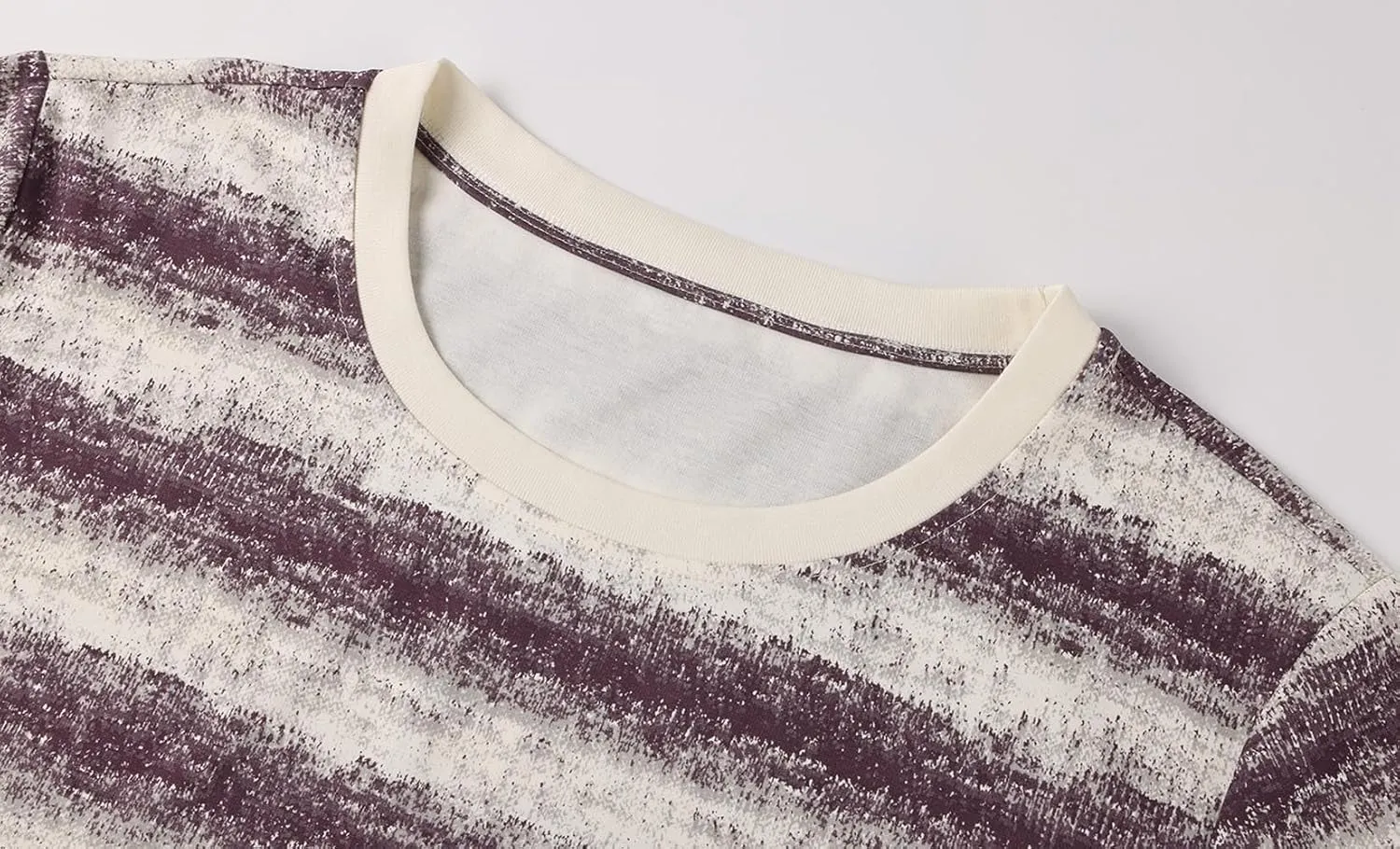 Mens T-Shirts Crewneck Stripe Short Sleeve Hip Hop T Shirts Hipster Fashion Tees Tops