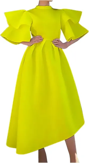 Midi Dresses for Women Casual Boho Flare Sleeve Asymmetrical Hem Dress Fall Fashion Club Party Dresses Trendy Clothes