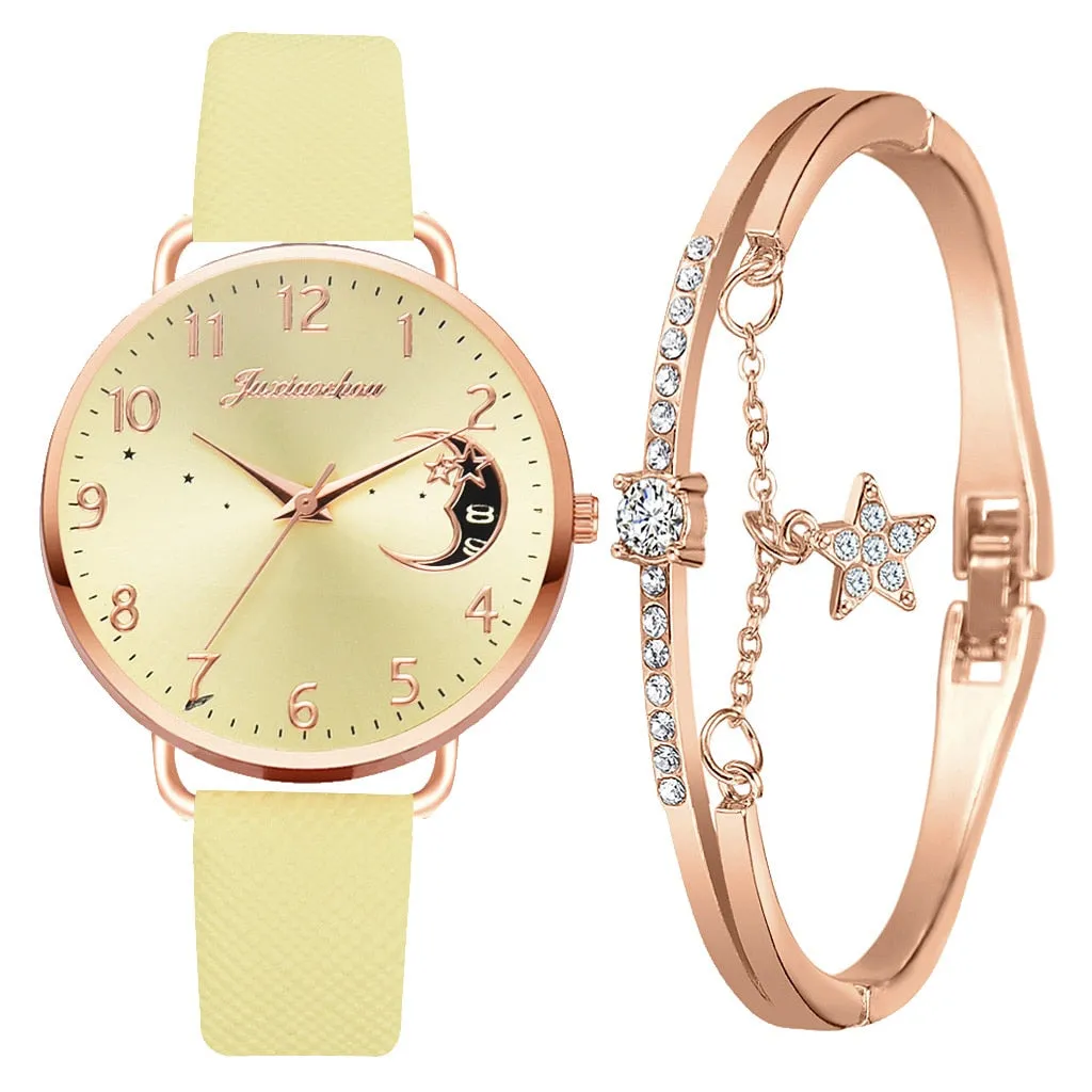 Moon Phase Watch and Strap Set