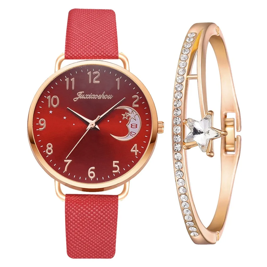 Moon Phase Watch and Strap Set