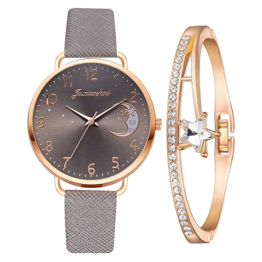 Moon Phase Watch and Strap Set
